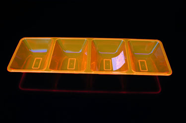 UV Blacklight Reactive 4 Compartment Serving Tray